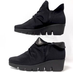 Black Platform Nylon Shoes - Made in Japan